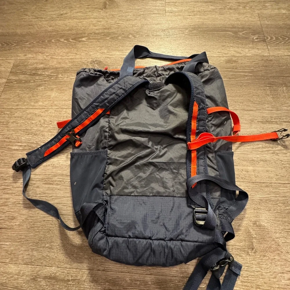 Patagonia Travel Tote Pack Bag OS Blue Nylon Ripstop Packable Backpack Gorpcore